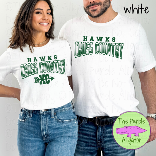 Hawks Cross Country 1 - Custom Cross Country Spirit Wear Mascot Apparel 0626 TPA