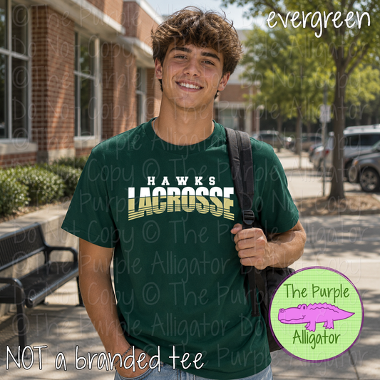 Hawks Lacrosse 1 - Vintage Arch Custom Lacrosse Spirit Wear Mascot Apparel 1026 TPA