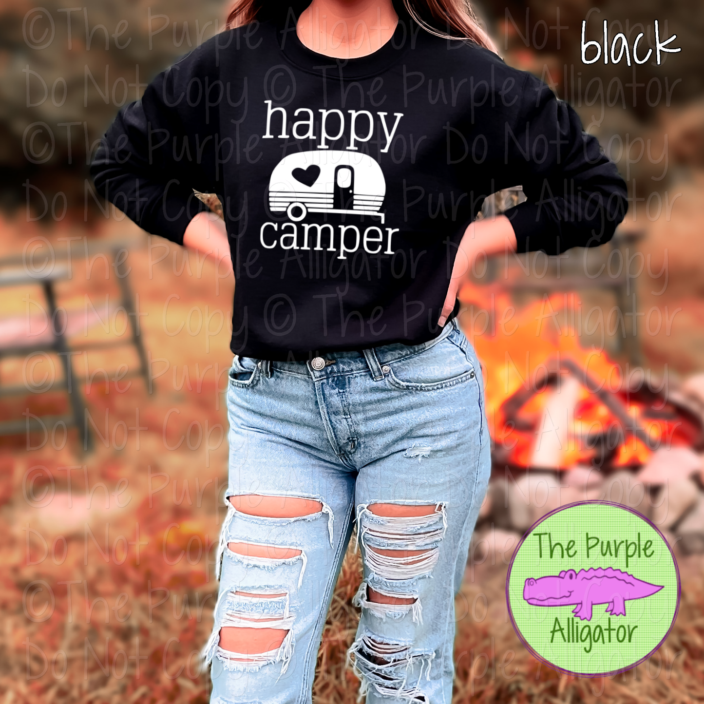 Happy Camper - Vintage Camper Graphic Tee 0619 INS