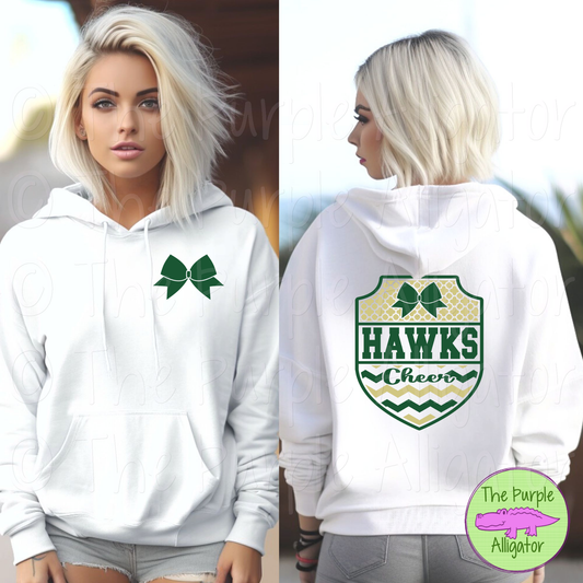 Hawks Cheer SC4 Mascot School Spirit Wear Team Swag - CHOOSE YOUR DESIGN COLORS (d2f TPA)