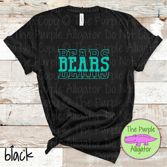 Bears Headliner - The Stacked Series | Bold Vintage Stacked Spirit Wear | Custom School & Mascot Apparel  0126 TPA