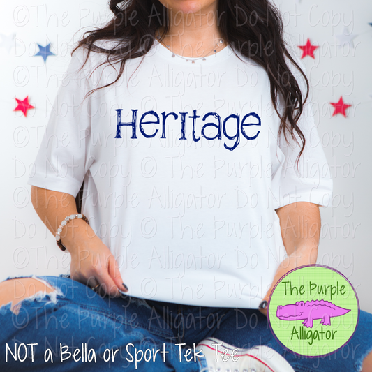 Heritage Distorted | Bold Brush Stroke Spirit Wear Design – Rough Distorted School Style | CHOOSE YOUR TEXT COLOR - 0825 (d2f TPA)