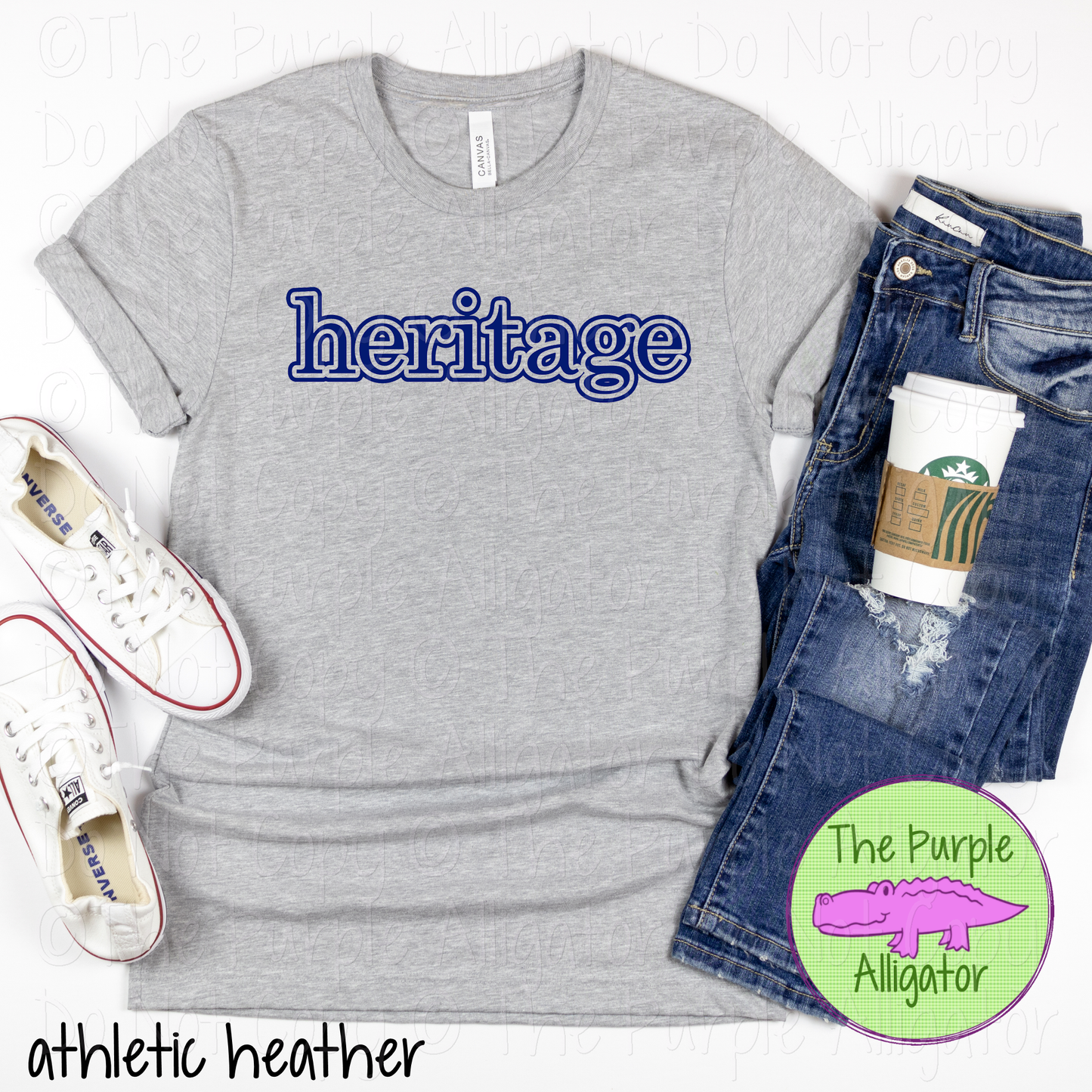 Heritage Legacy Outline - The Classic Series - Custom School & Mascot Spirit Wear Apparel 0626 TPA