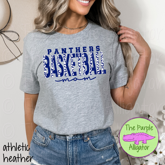 Panthers Basketball Mom SC47 Mascot School Spirit - CHOOSE YOUR DESIGN COLORS (d2f TPA)