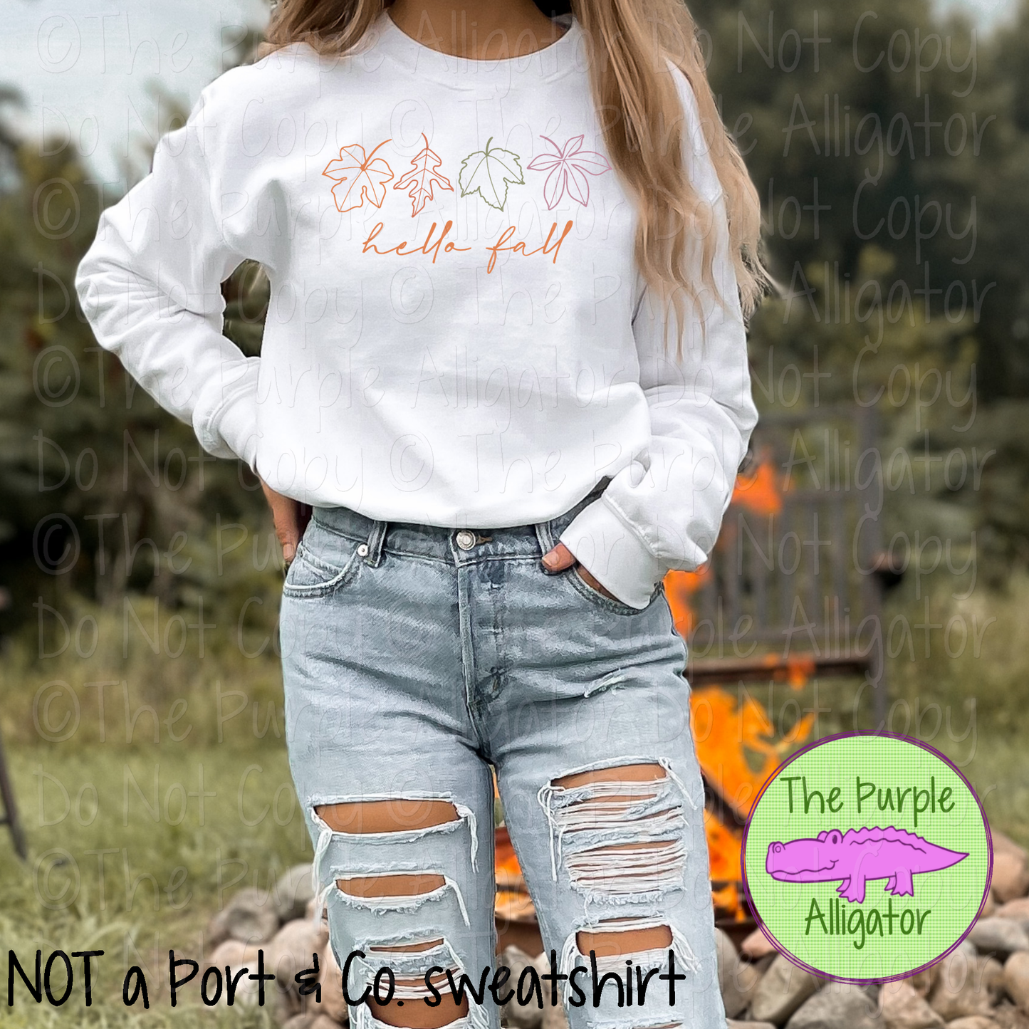 Hello Fall Pastel Leaf Doodle Autumn Graphic Shirt Minimal Fall Aesthetic 0923 A