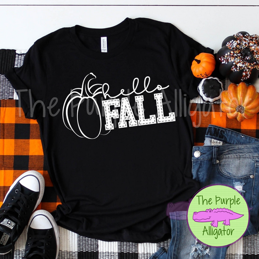 Hello Fall Half Pumpkin (w SCA)