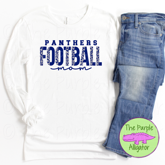 Panthers Football Mom SC51 Mascot School Spirit - CHOOSE YOUR DESIGN COLORS (d2f TPA)