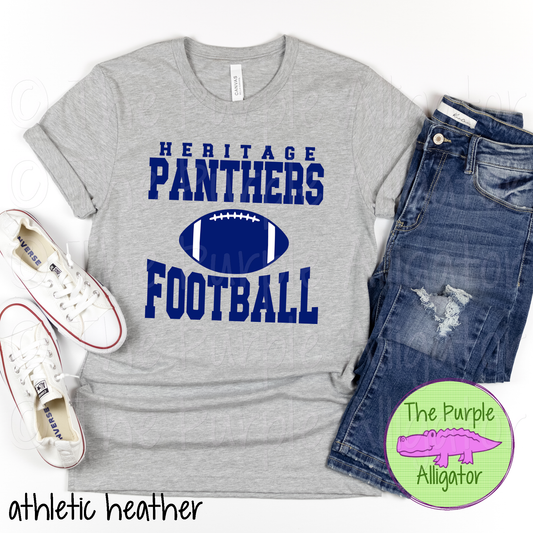 Heritage Panthers Football SC3 Mascot School Spirit - CHOOSE YOUR DESIGN COLOR (d2f TPA)