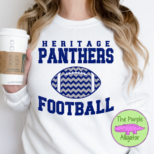 Heritage Panthers Football SC4 Mascot School Spirit - CHOOSE YOUR DESIGN COLORS (d2f TPA)