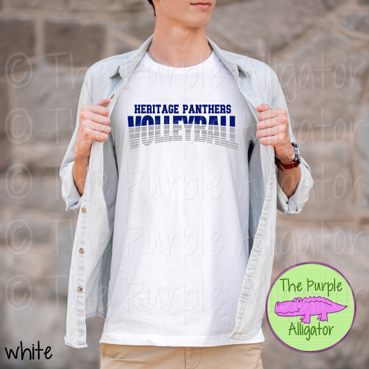 Heritage Panthers Volleyball SC38 Mascot School Spirit - CHOOSE YOUR DESIGN COLORS (d2f TPA)