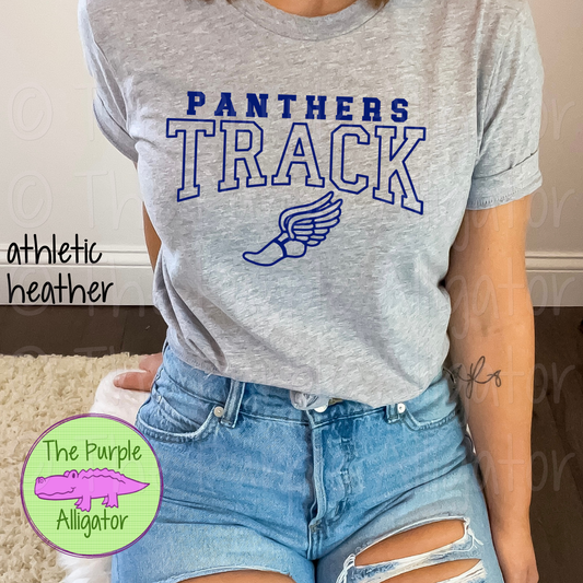 Panthers Track SC9 Mascot School Spirit - CHOOSE YOUR DESIGN COLOR (d2f TPA)