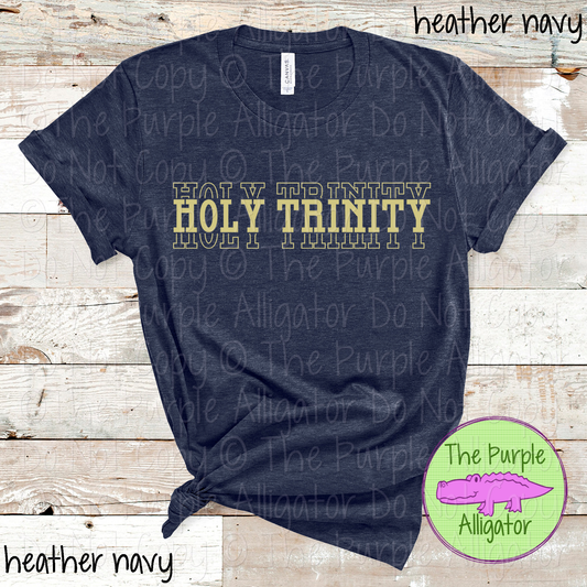 Holy Trinity Headliner - The Stacked Series | Bold Vintage Stacked Spirit Wear | Custom School & Mascot Apparel  0126 TPA