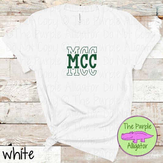 MCC Headliner - The Stacked Series | Bold Vintage Stacked Spirit Wear | Custom School & Mascot Apparel  0126 TPA