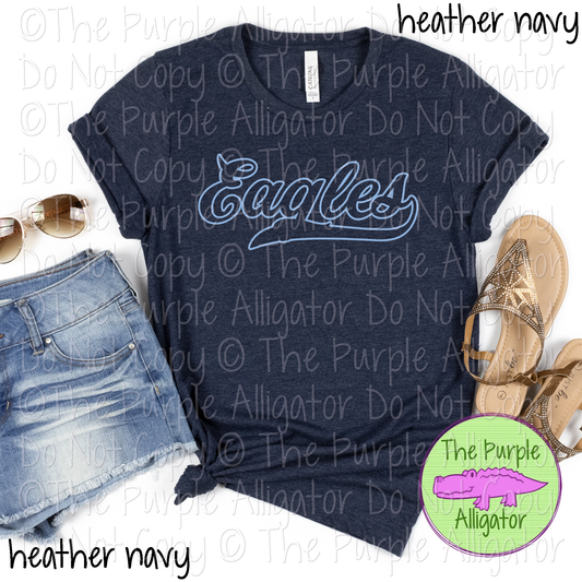 Eagles Hollow Swash Mascot Spirit School Spirit Wear Team Swag - CHOOSE YOUR DESIGN COLOR - 0625 (d2f TPA)