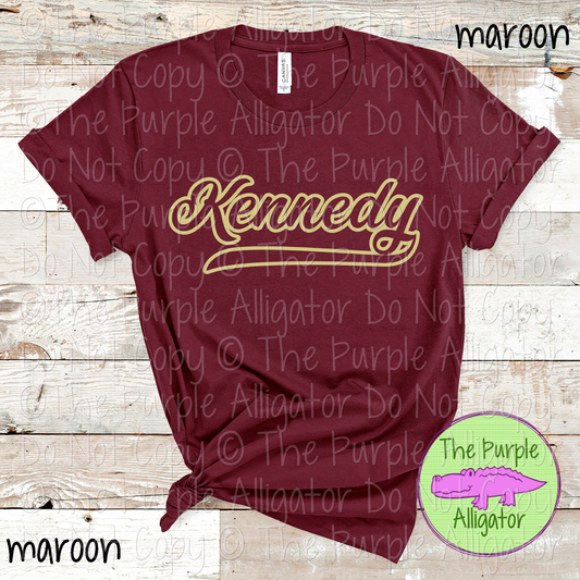 Kennedy Hollow Swash School Spirit Wear Team Swag - CHOOSE YOUR DESIGN COLOR - 0625 (d2f TPA)