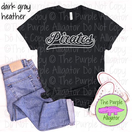 Pirates Hollow Swash Mascot Spirit School Spirit Wear Team Swag - CHOOSE YOUR DESIGN COLOR - 0625 (d2f TPA)