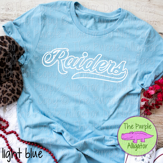 Raiders Hollow Swash Mascot Spirit School Spirit Wear Team Swag - CHOOSE YOUR DESIGN COLOR - 0625 (d2f TPA)