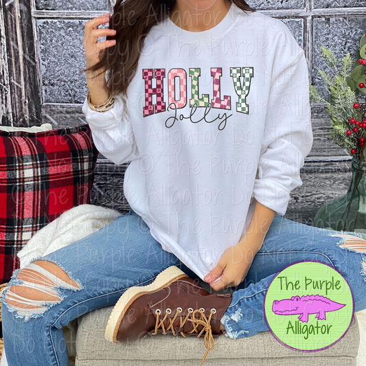 Holly Jolly | Christmas Design Apparel for Women, Men & Youth 1124 (D2F TRA)