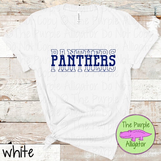 Panthers Headliner - The Stacked Series | Bold Vintage Stacked Spirit Wear | Custom School & Mascot Apparel  0126 TPA