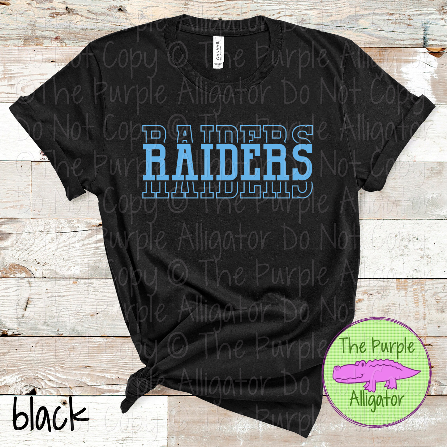 Raiders Headliner - The Stacked Series | Bold Vintage Stacked Spirit Wear | Custom School & Mascot Apparel  0126 TPA