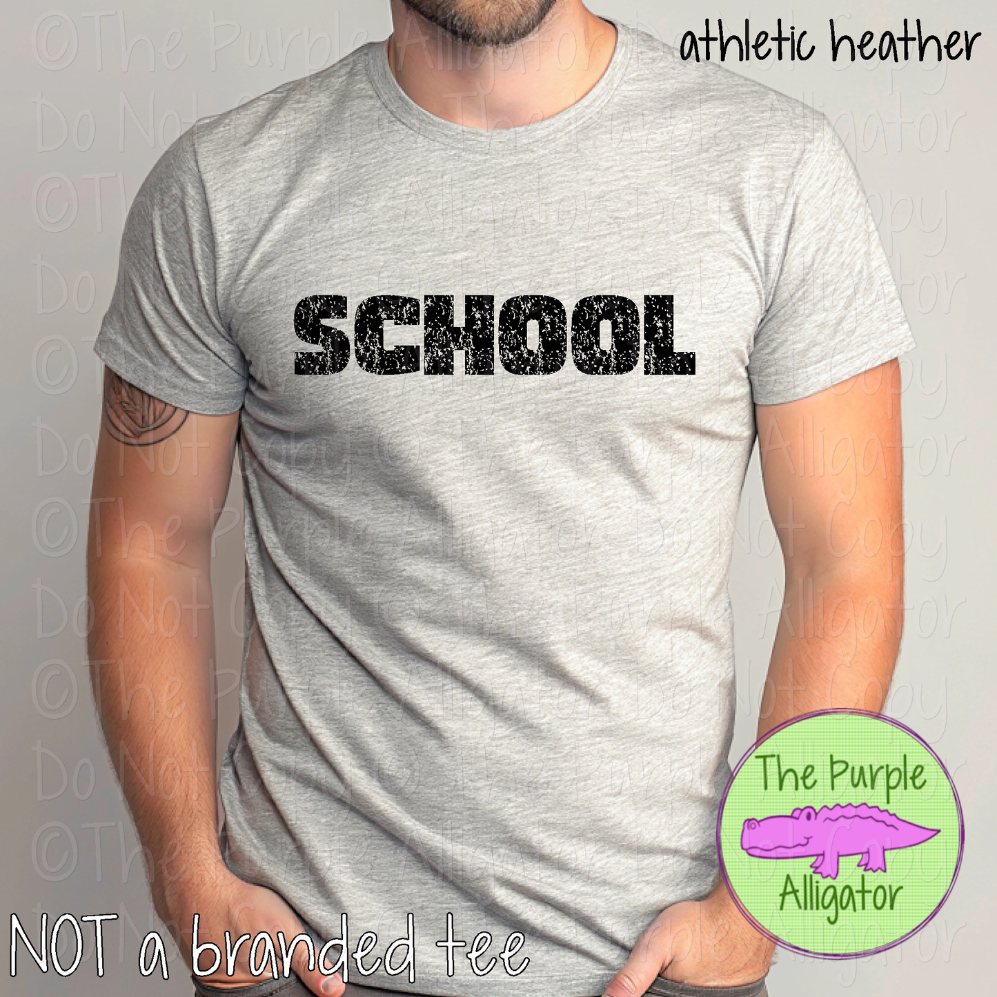 YOUR SCHOOL Hardline The Grunge Series Distressed Block Athletic Spirit Wear 0326 TPA