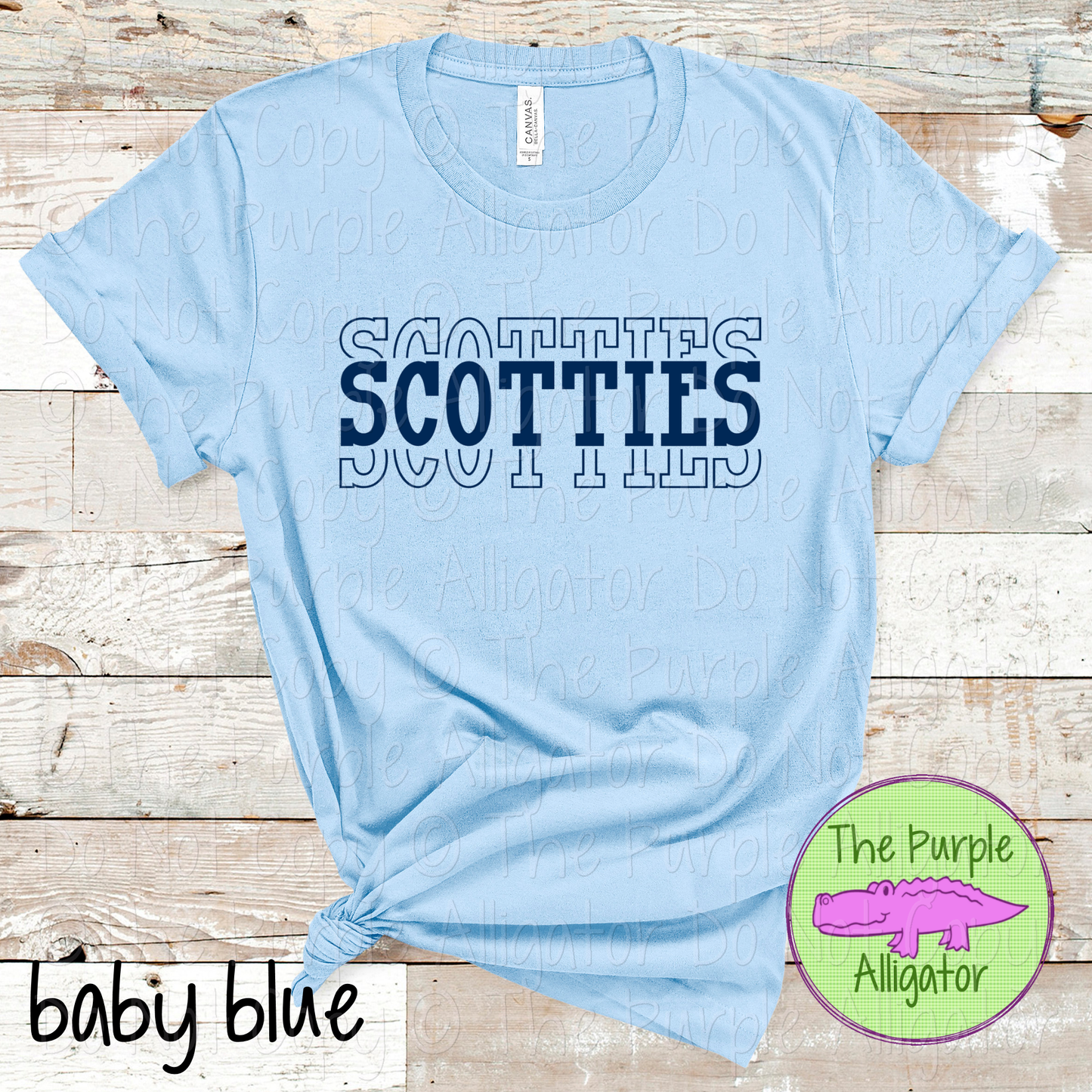 Scotties Headliner - The Stacked Series | Bold Vintage Stacked Spirit Wear | Custom School & Mascot Apparel  0126 TPA