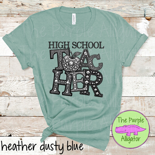 High School Teacher Faux Rhinestones (d2f TED)