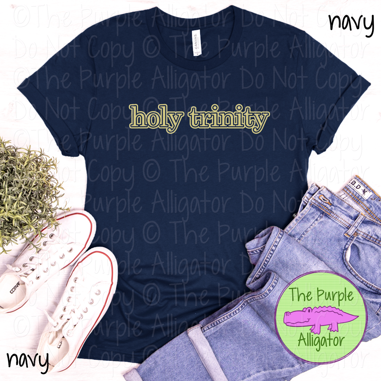 Holy Trinity Legacy Outline - The Classic Series - Custom School & Mascot Spirit Wear Apparel 0626 TPA