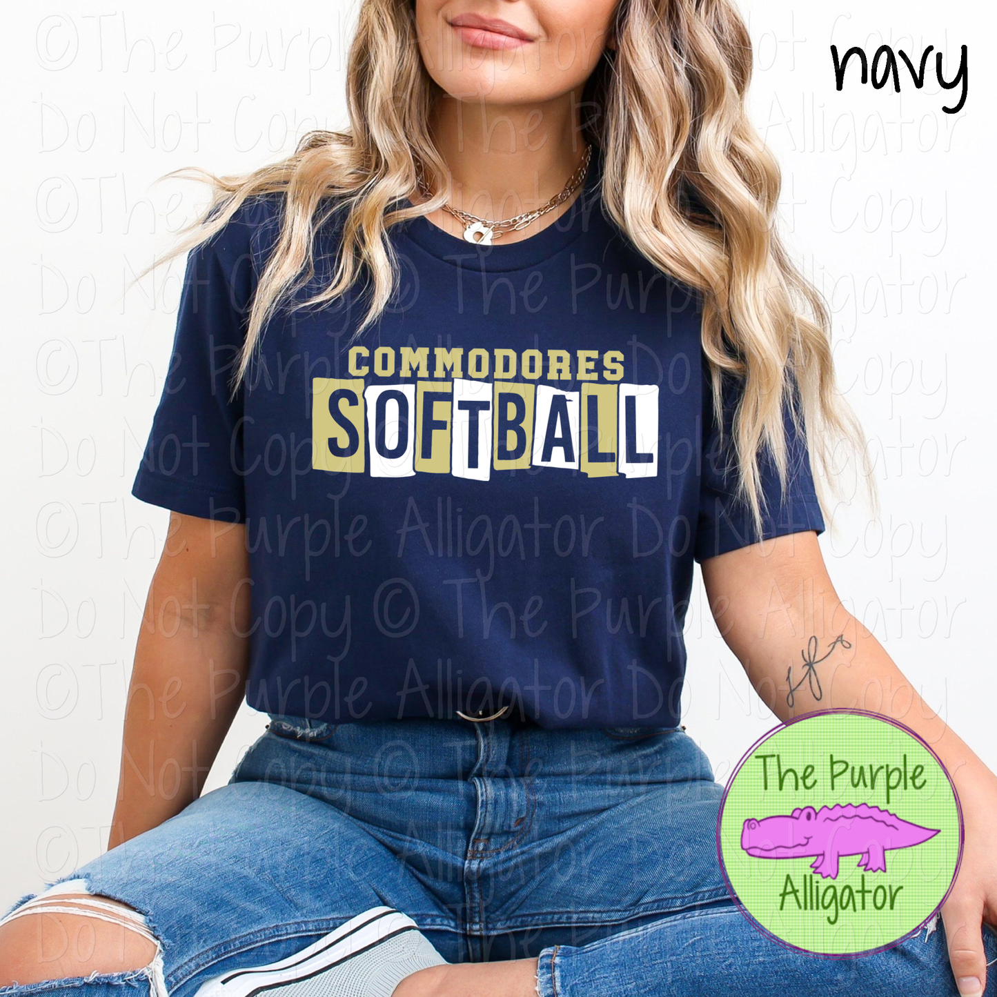 Commodores Softball Halftime – The Halftime Series Custom Two-Color Mascot Softball Spirit Wear 0126 TPA