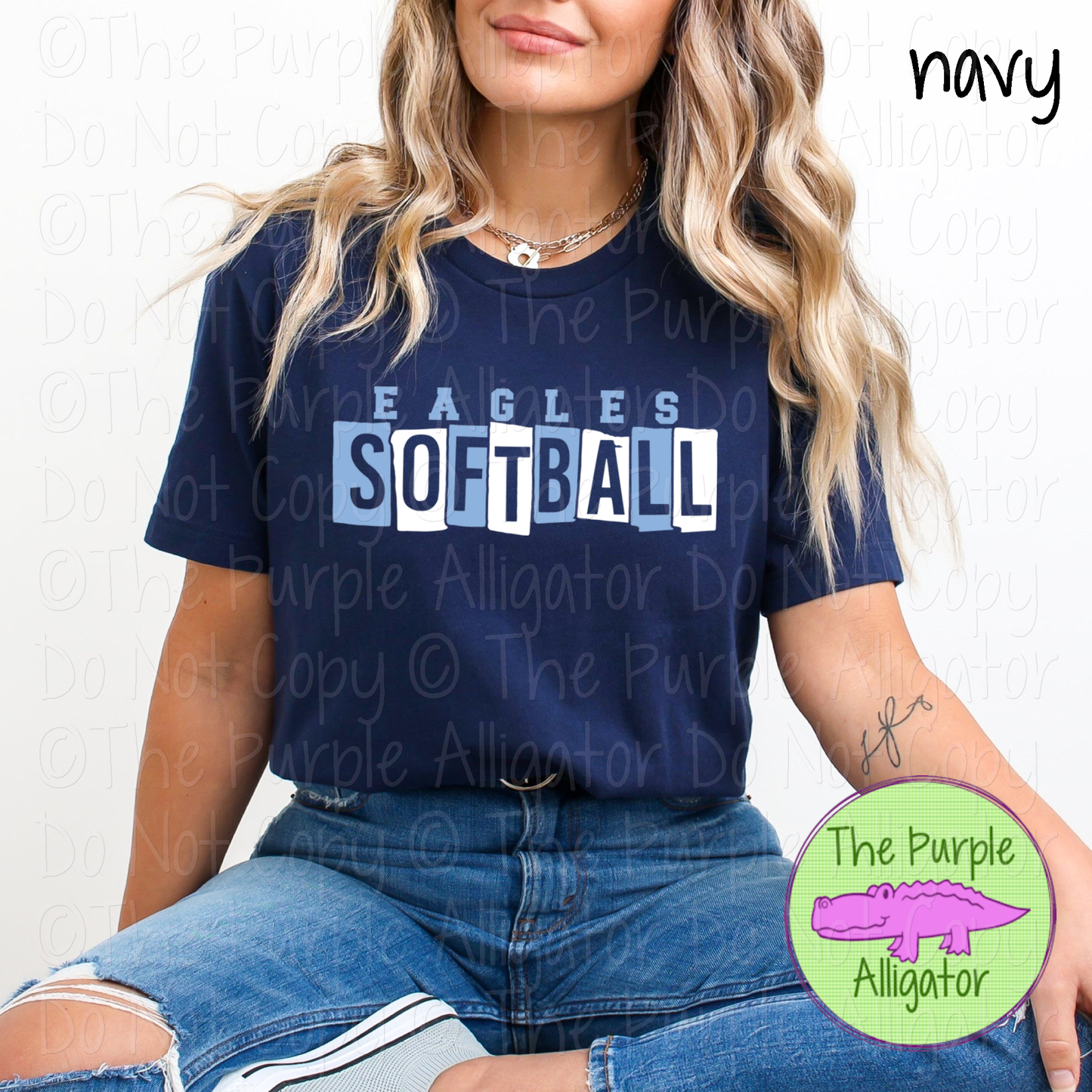 Eagles Softball Halftime – The Halftime Series Custom Two-Color Mascot Softball Spirit Wear 0126 TPA
