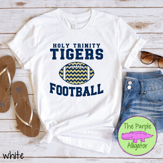 Holy Trinity Tigers Football SC4 Mascot School Spirit - CHOOSE YOUR DESIGN COLORS (d2f TPA)