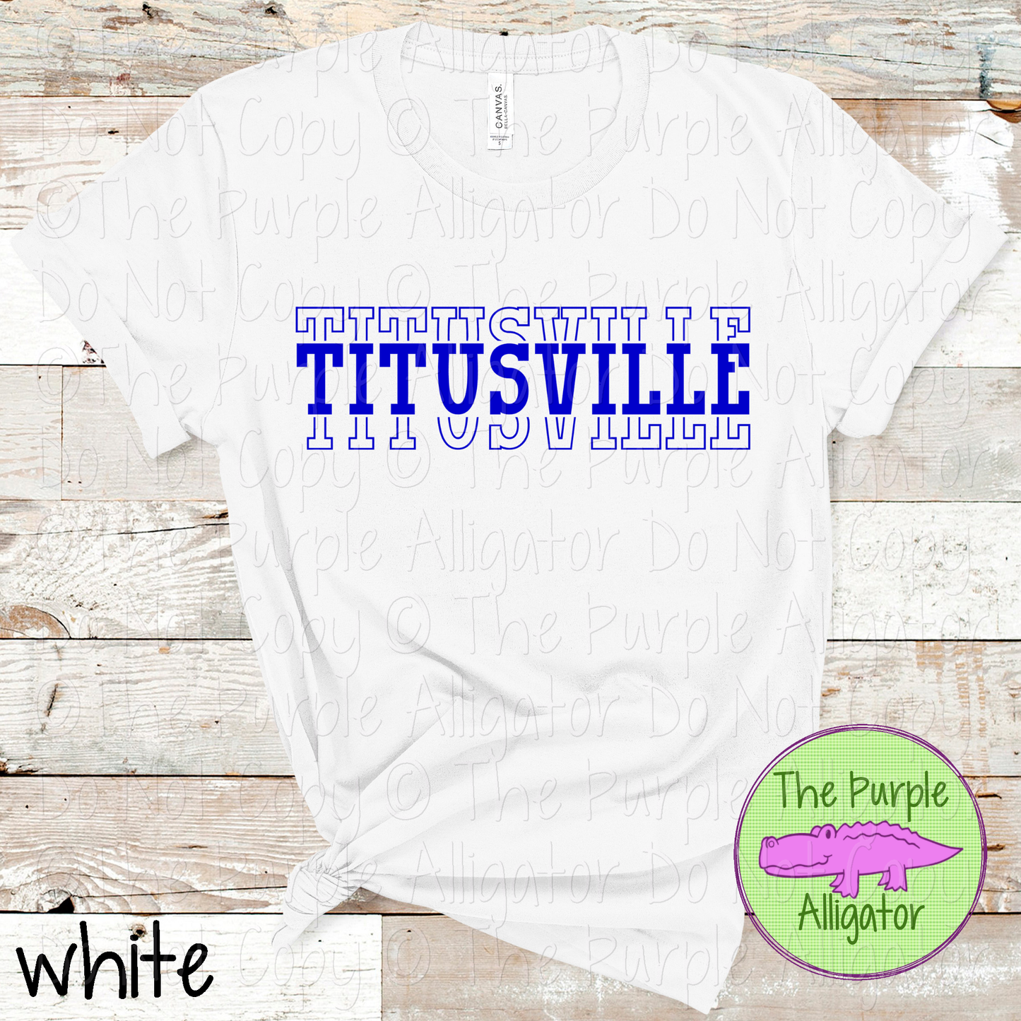Titusville Headliner - The Stacked Series | Bold Vintage Stacked Spirit Wear | Custom School & Mascot Apparel  0126 TPA