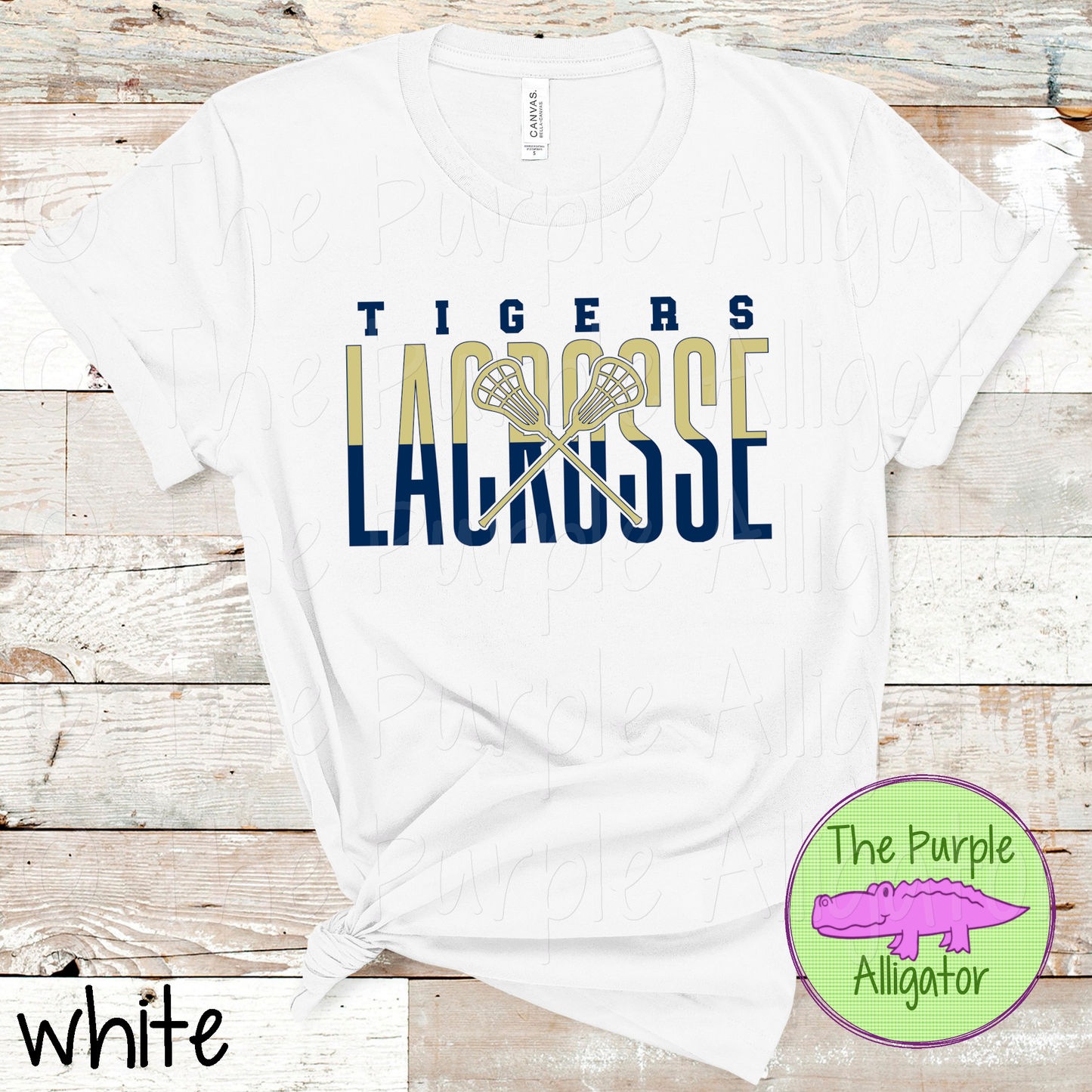 Tigers Lacrosse SC19 Mascot School Spirit - CHOOSE YOUR DESIGN COLORS (d2f TPA)