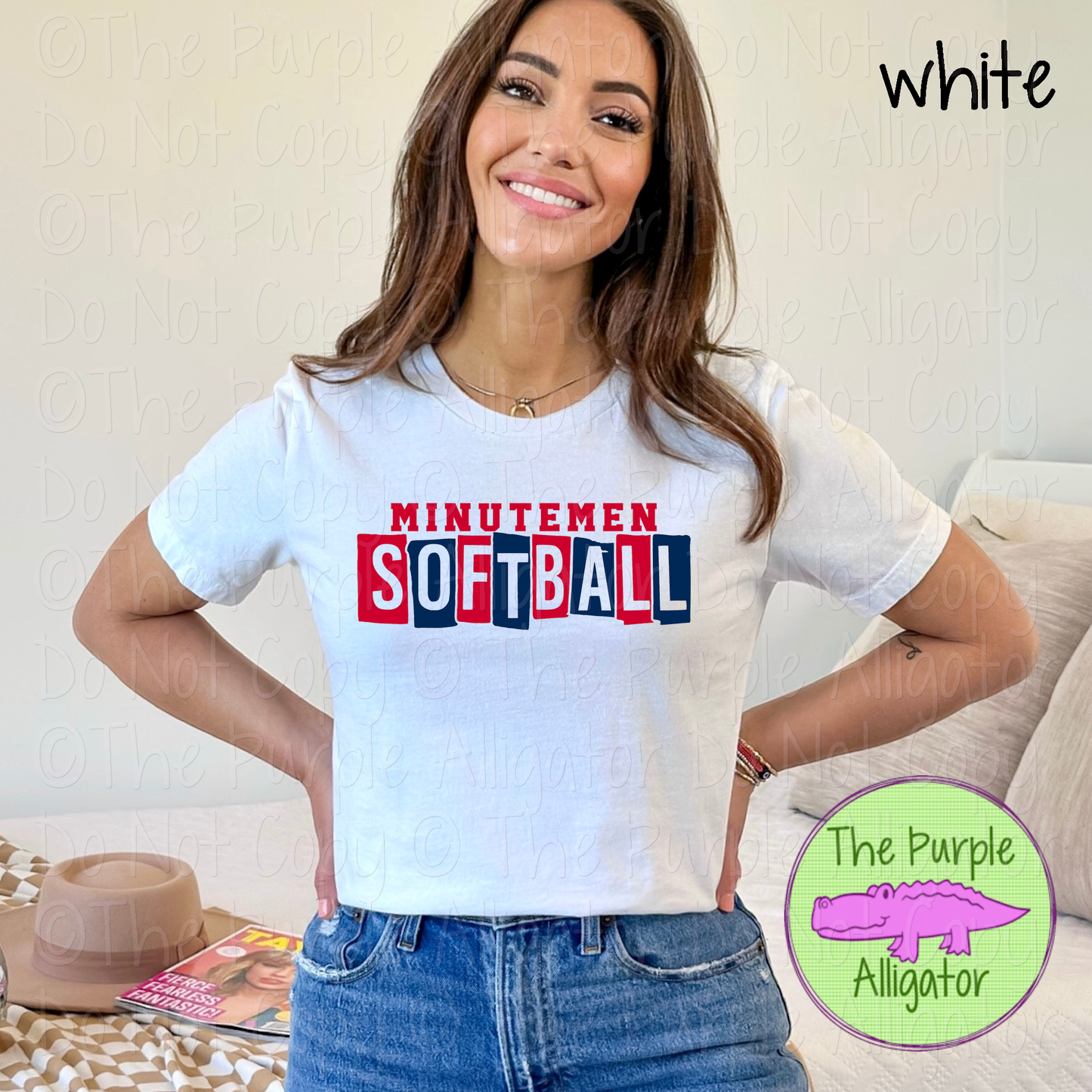 Minutemen Softball Halftime – The Halftime Series Custom Two-Color Mascot Softball Spirit Wear 0126 TPA