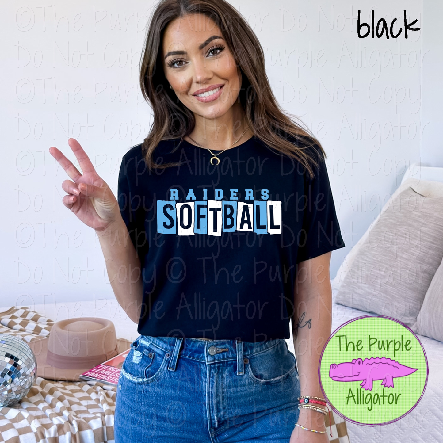 Raiders Softball Halftime – The Halftime Series Custom Two-Color Mascot Softball Spirit Wear 0126 TPA