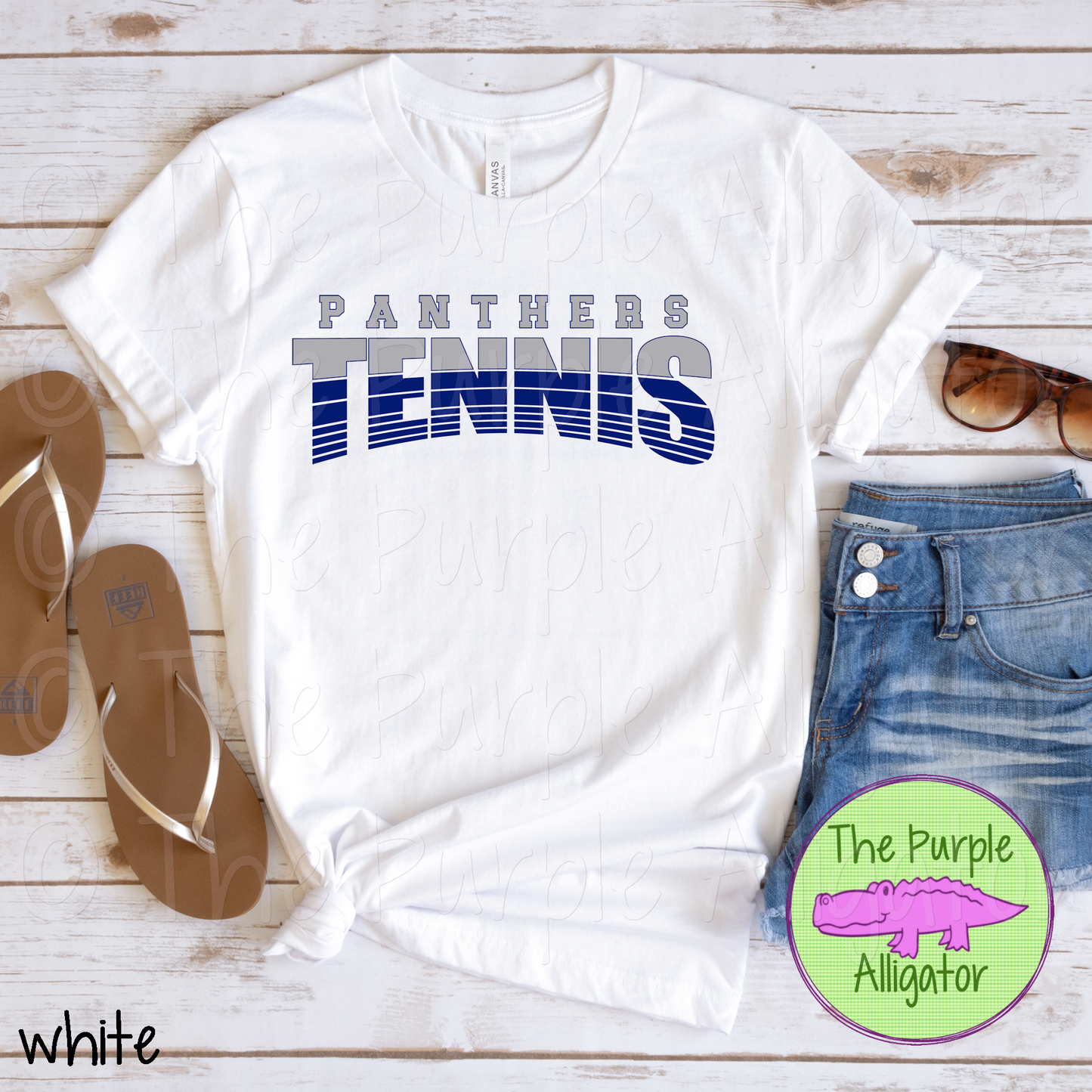 Panthers Tennis SC4 Mascot School Spirit - CHOOSE YOUR DESIGN COLORS (d2f TPA)