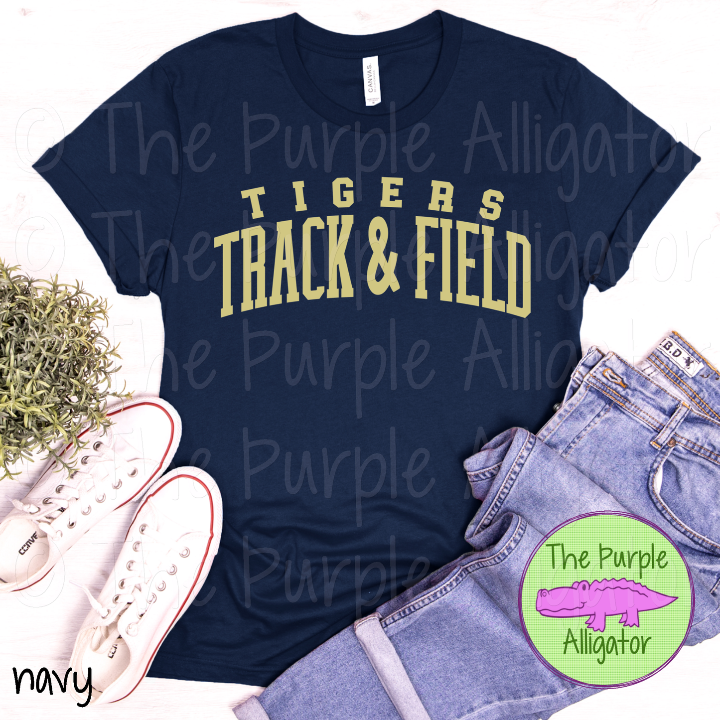 Tigers Track & Field SC20 Mascot School Spirit - CHOOSE YOUR DESIGN COLOR (d2f TPA)