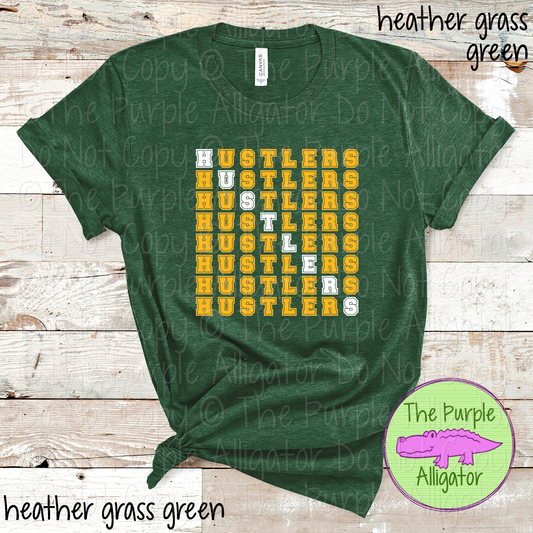 Hustlers 2 Color Stack Design | Custom Spirit Wear for Teachers, Students & Fans - CHOOSE YOUR DESIGN COLORS - 0725 (d2f TPA)