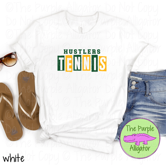 Hustlers Tennis Halftime – The Halftime Series Custom Two-Color Mascot Tennis Spirit Wear 0626 TPA