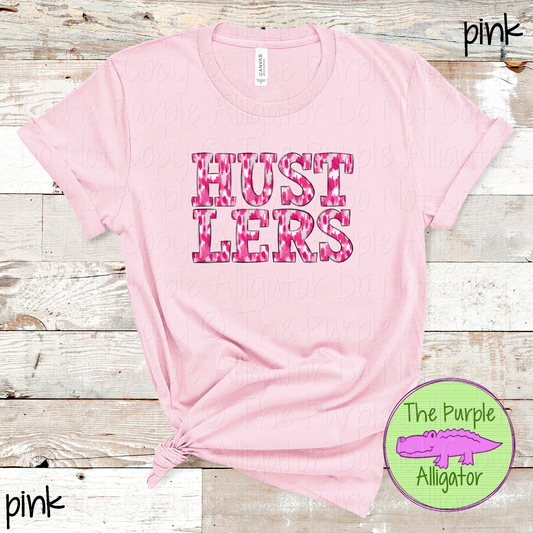 Hustlers Pink Out Brush Strokes – Custom Pink Mascot Spirit Wear Breast Cancer Awareness Apparel 0726 TPA