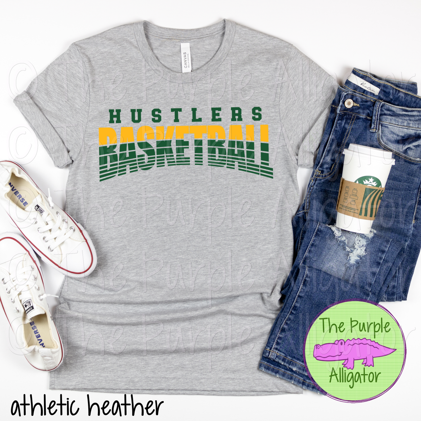 Hustlers Basketball SC40 Mascot School Spirit - CHOOSE YOUR DESIGN COLORS (d2f TPA)