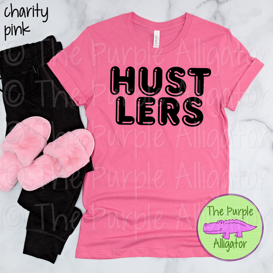 Hustlers Bubble Frft Mascot School Spirit - CHOOSE YOUR TEXT COLOR (d2f TPA)