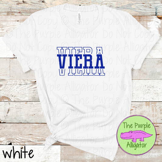 Viera Headliner - The Stacked Series | Bold Vintage Stacked Spirit Wear | Custom School & Mascot Apparel  0126 TPA