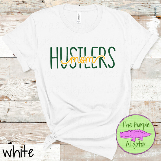 Hustlers Mom Heartwave | Custom School Spirit Wear for Proud Moms - CHOOSE YOUR DESIGN COLORS 1025 (d2f TPA)