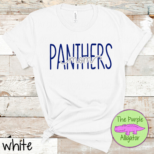Panthers Mom Heartwave | Custom School Spirit Wear for Proud Moms - CHOOSE YOUR DESIGN COLORS 1025 (d2f TPA)
