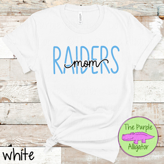 Raiders Mom Heartwave | Custom School Spirit Wear for Proud Moms - CHOOSE YOUR DESIGN COLORS 1025 (d2f TPA)