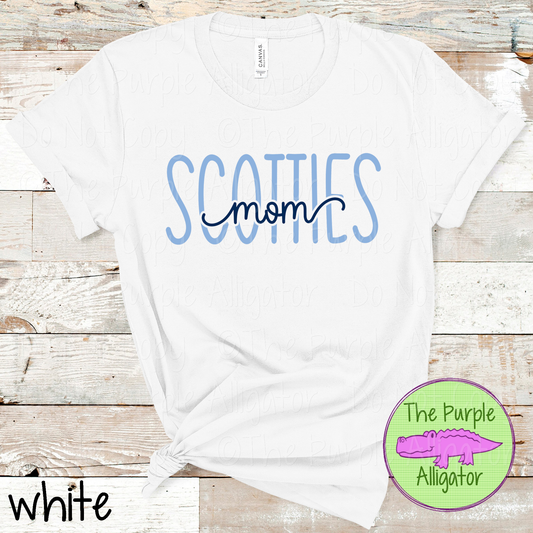 Scotties Mom Heartwave | Custom School Spirit Wear for Proud Moms - CHOOSE YOUR DESIGN COLORS 1025 (d2f TPA)