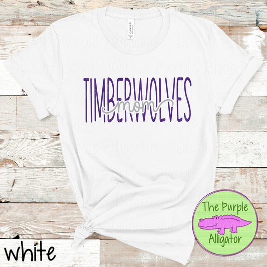 Timberwolves Mom Heartwave | Custom School Spirit Wear for Proud Moms - CHOOSE YOUR DESIGN COLORS 1025 (d2f TPA)