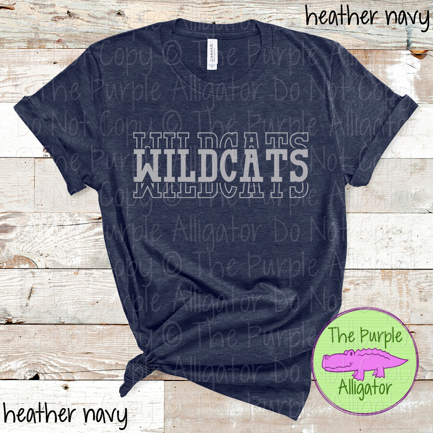 Wildcats Headliner - The Stacked Series | Bold Vintage Stacked Spirit Wear | Custom School & Mascot Apparel  0126 TPA