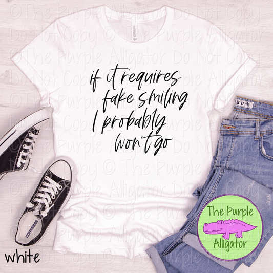 If It Requires Fake Smiling | Funny Sarcastic Design 0422 (d2f HMD)